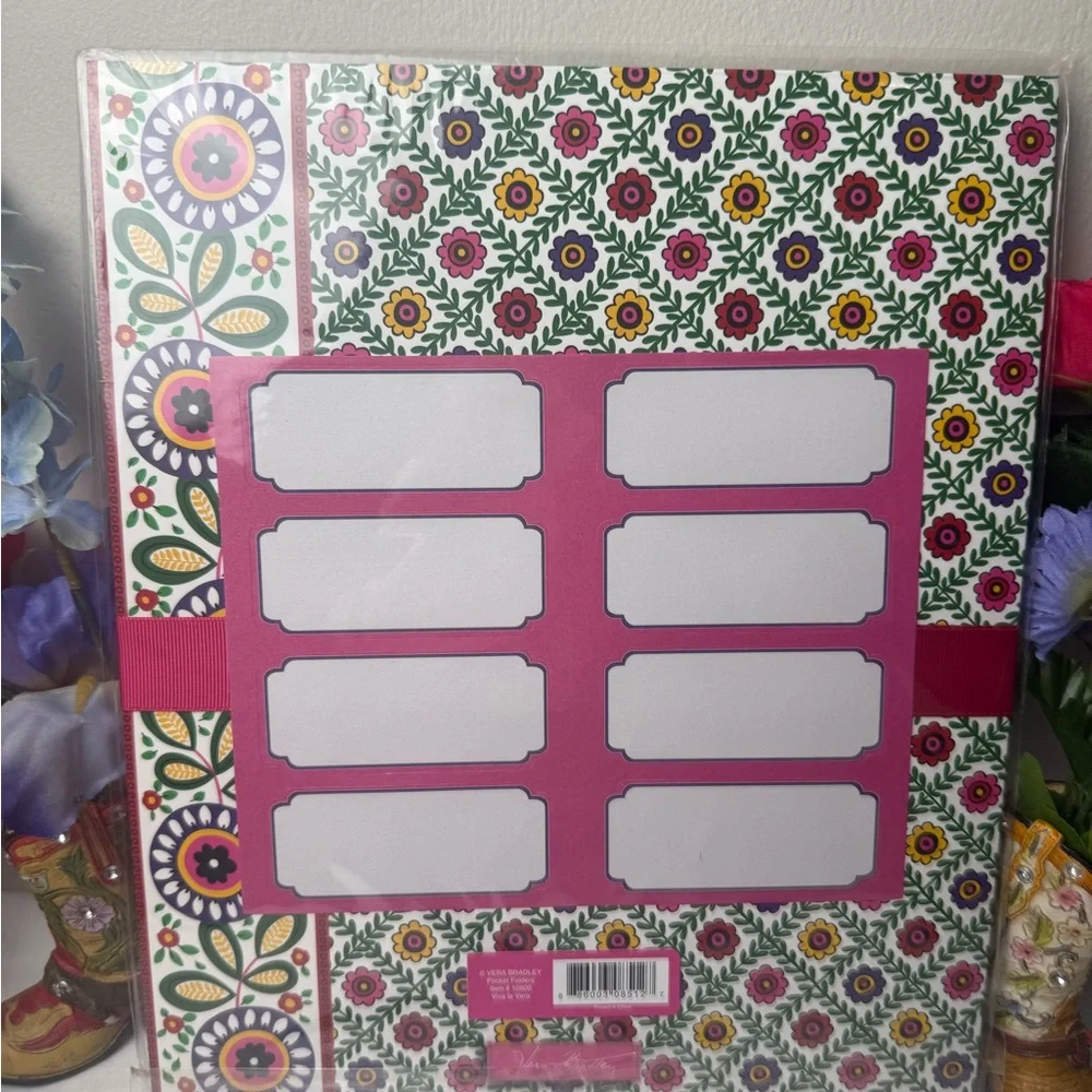 NWT Vera Bradley Viva La Vera Pocket Folders Retired Pattern